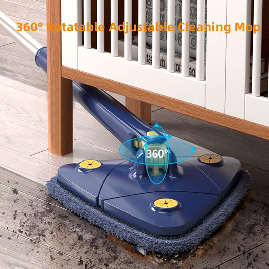 Multi-Functional Rotatable Triangle Mop with Long Handle